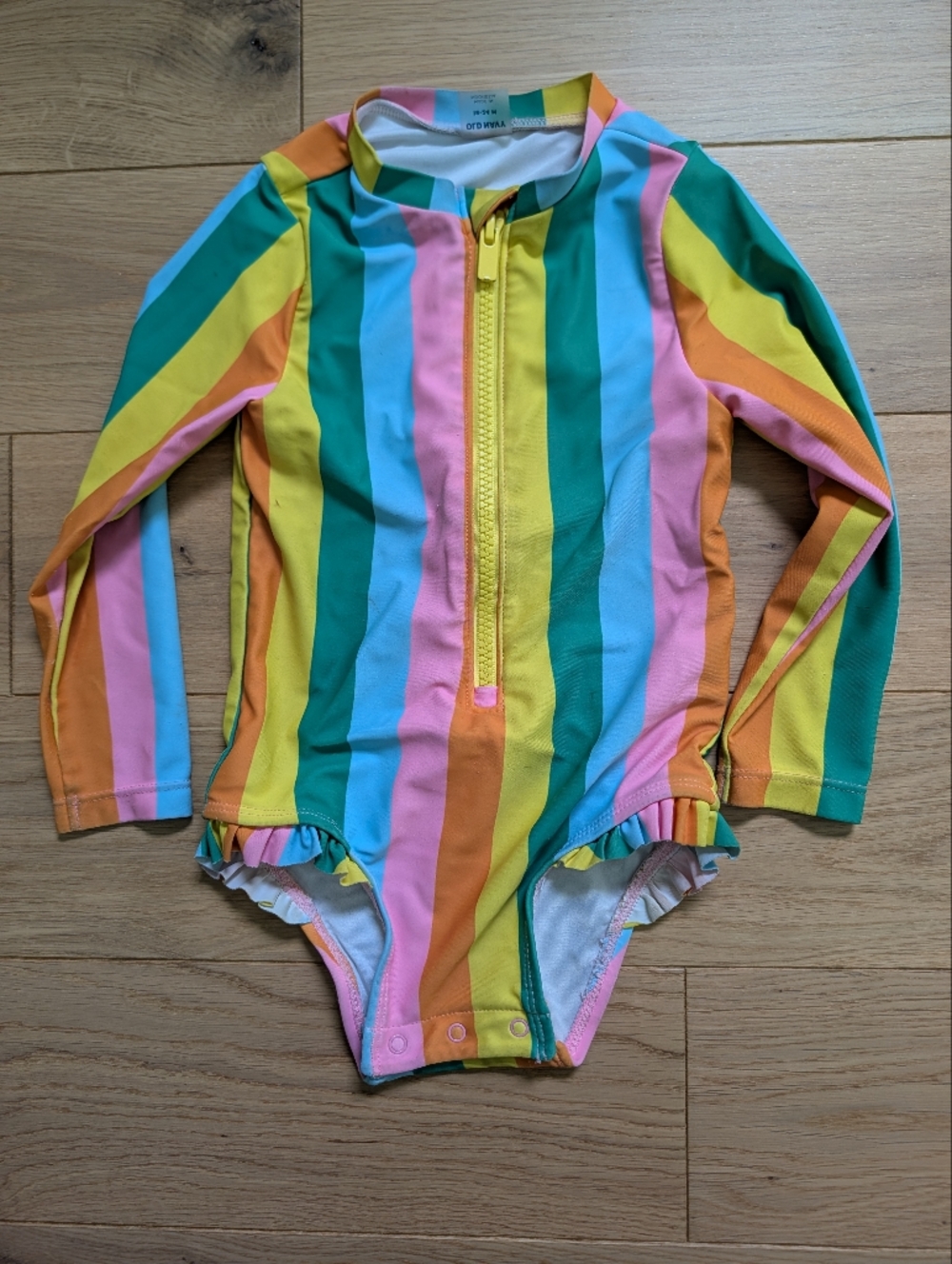 SOLD Rainbow Stripe Swim One Piece